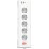 Proove Prism Socket surge protector includes 5 standard sockets, 2 USB Type-C ports, and 2 USB-A ports - White